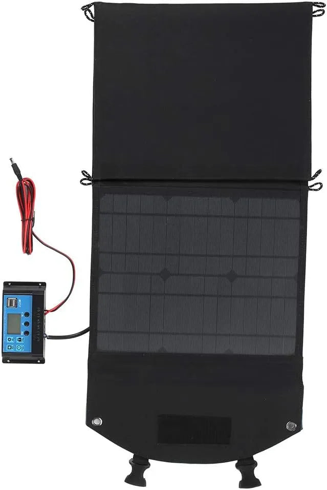 Ejoyous Panneaux Solaires Panneaux Solaires Pliables 60 W 18 V avec Sortie USB DC Tissu Imperméable 600D Conversion de 23 à 24% pour le Camping Voyage