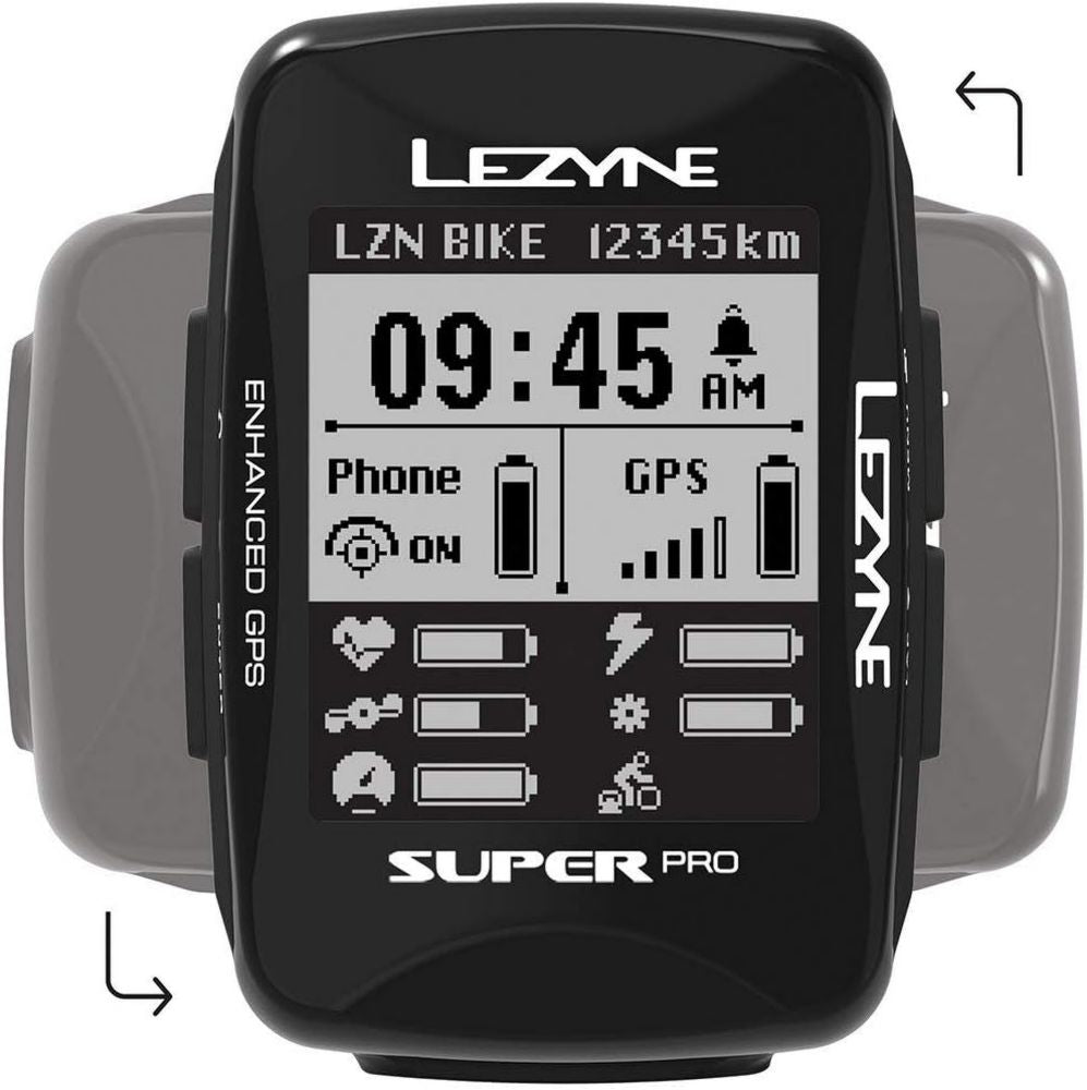 Lezyne Super Pro GPS Compteur Vélo/VTT Noir - Taille Unique