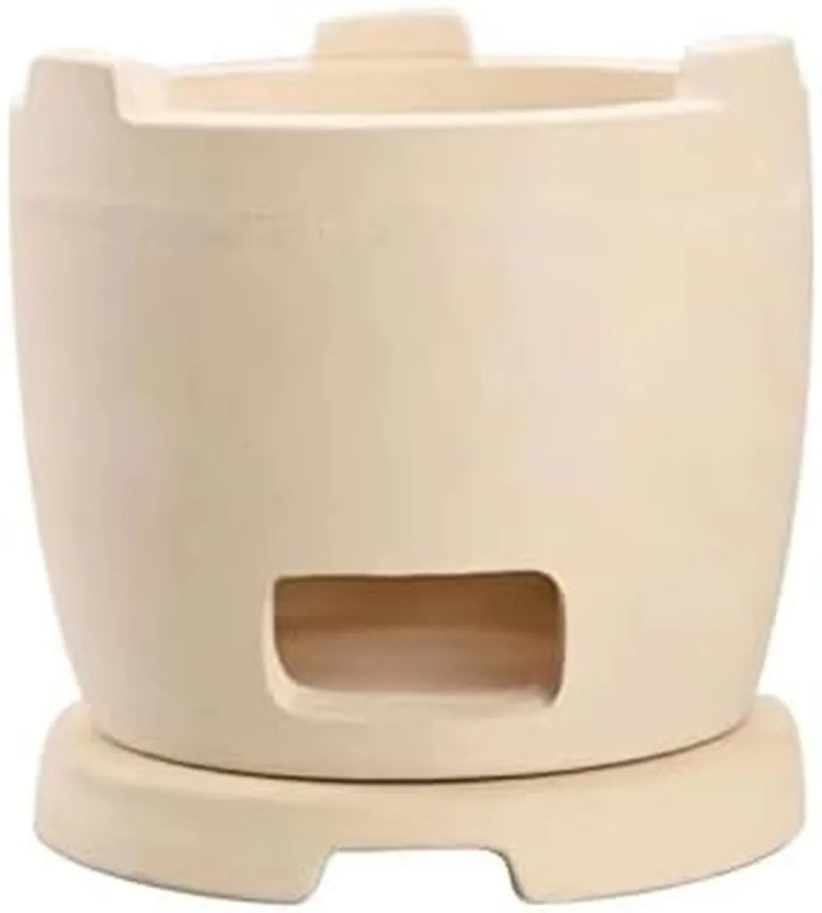 Réchaud de Camping à Charbon Portable, Idéal pour Fondue Chinoise et Usage Extérieur, Fait Main, Compact pour Maison et Voyage (15,5 x 15 cm)