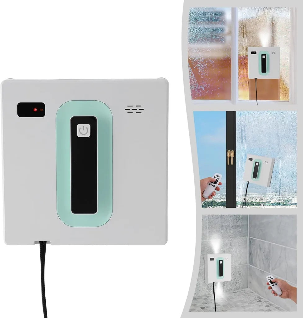 Robot de Nettoyage de Fenêtres 2500 Pa avec Pulvérisation, Aspirateur Automatique pour Surfaces Vitrées et Carrelées