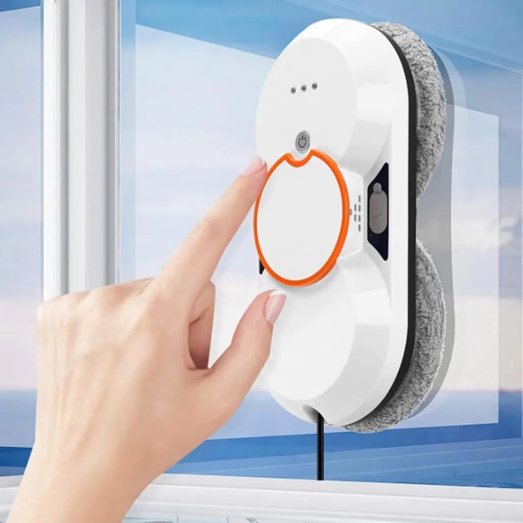 Robot lave-vitres intelligent 5600Pa avec télécommande, nettoyage haute pression pour fenêtres et surfaces magnétiques