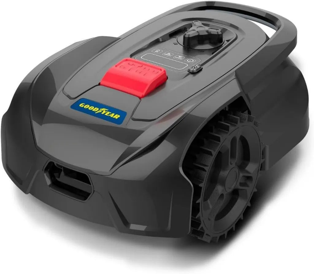 Goodyear - Tondeuse Robot Connectée 500 m² avec Station de Charge Automatique et Application Mobile