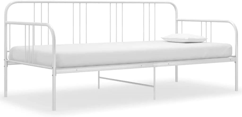 Canapé convertible et canapé-lit — en métal, 90 × 200 cm, 17.2KG, blanc, revêtement en tissu