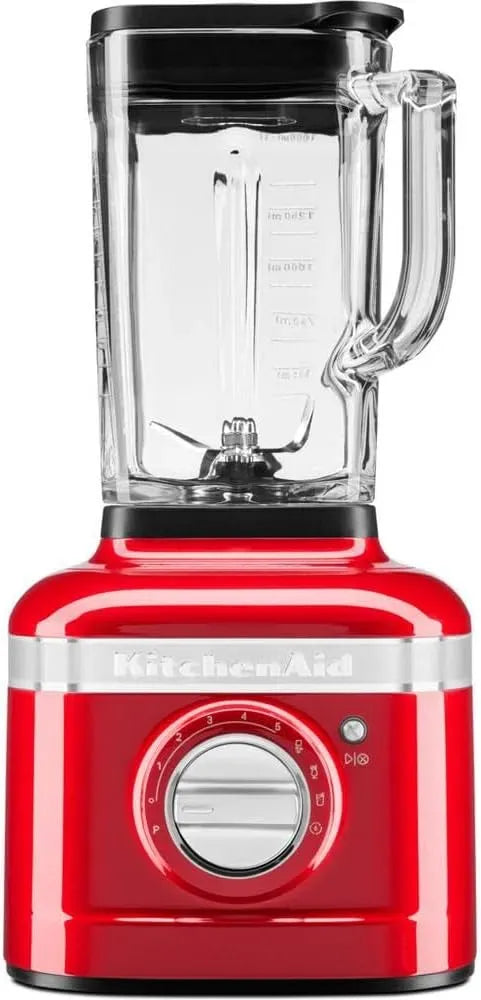 KitchenAid K400 Blender, 1,4 L, 1200 W, 3 programmes, rouge, Bol en verre de 1,4 L, 3 programmes préréglés et 5 vitesses