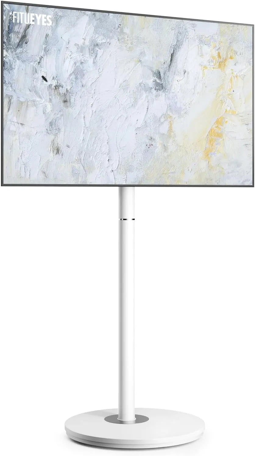 Meuble TV, 65 pouces, 400×400 mm, roulettes de déplacement, FITUEYES Support TV Pied pour TV 32-65 Pouces Support TV roulettes Max VESA 400×400 mm