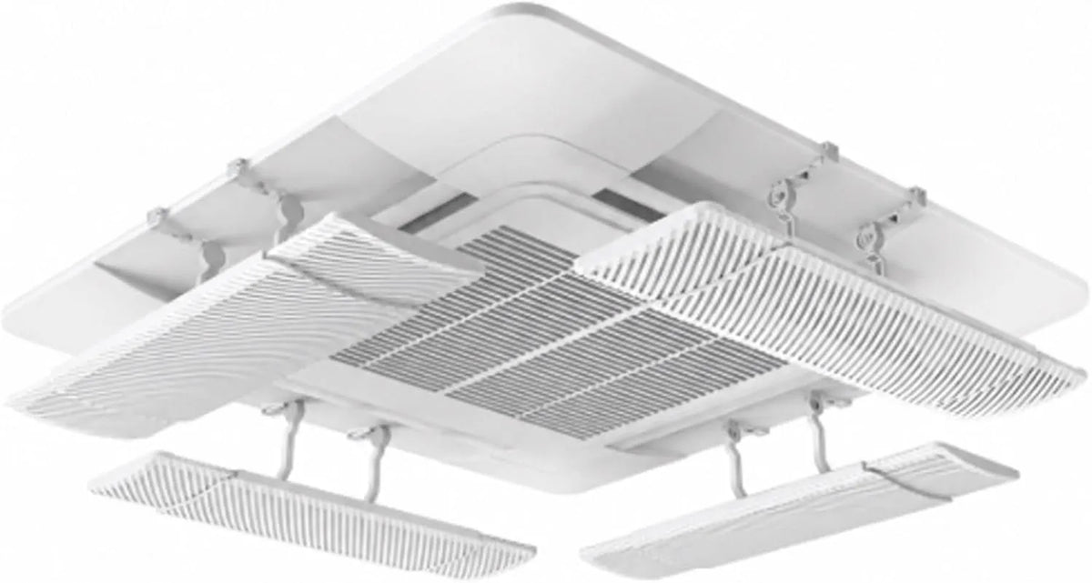 Climatiseur 4PCS, 73 cm, Déflecteur d'air pour climatiseur cassette plafond, Panneau réglable 50-73 cm