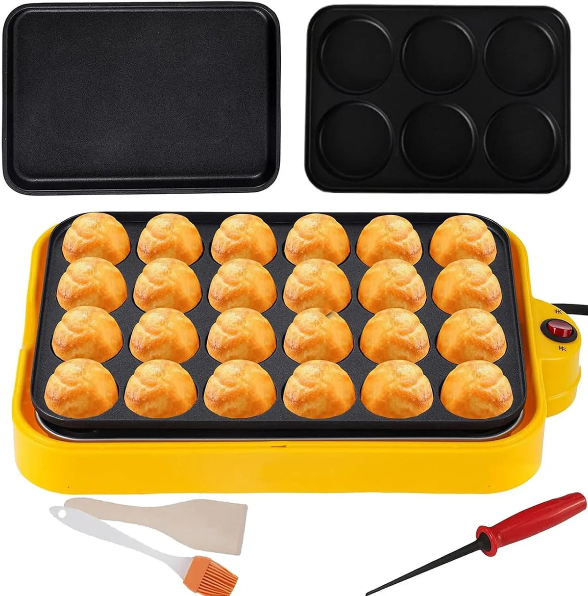 Machine à Takoyaki, 800 W, 2 zones de température, pour Pancakes