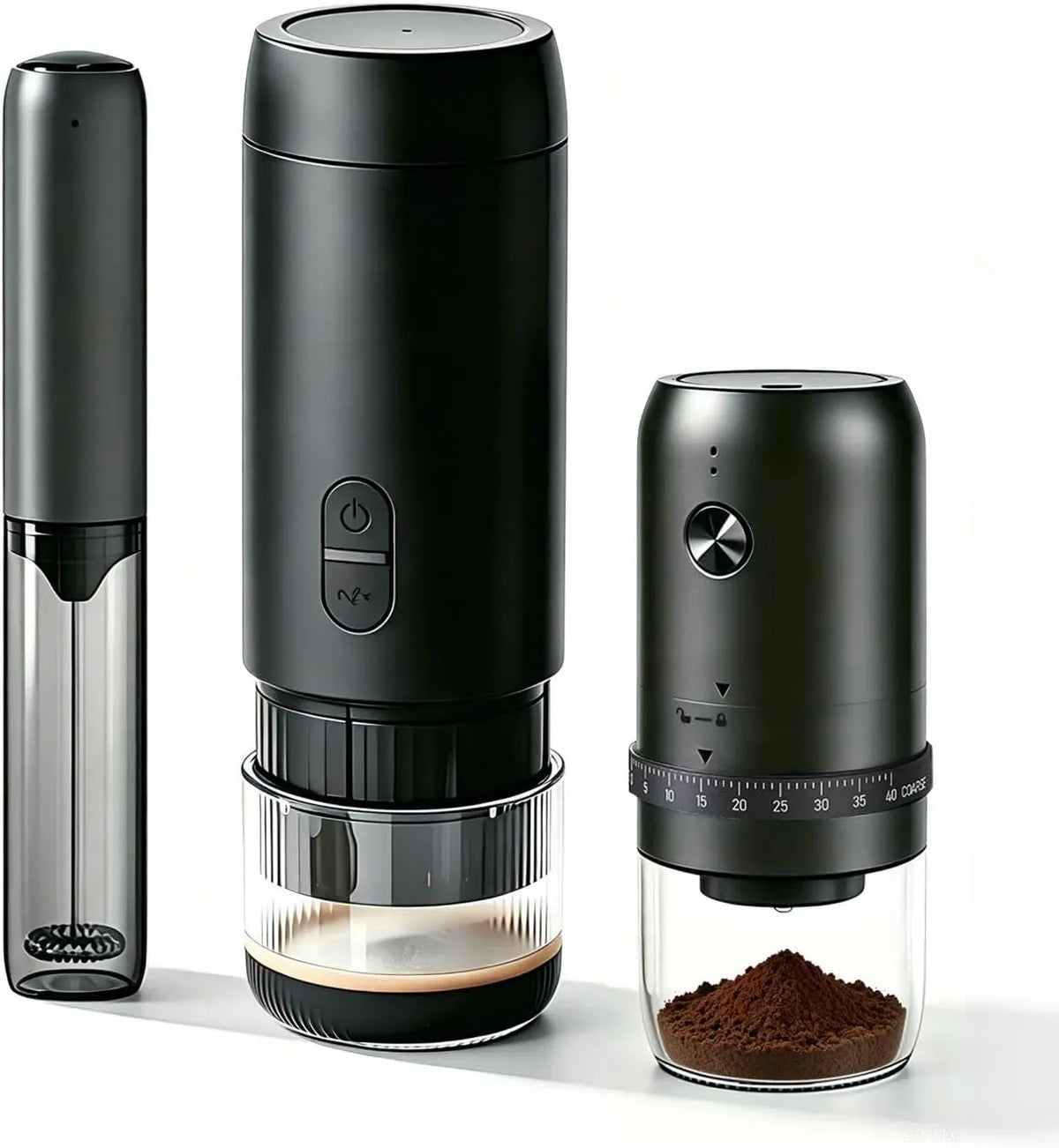 Mousseur à lait, émulsionneur à lait, portable, USB, coffret cadeau complet 3 pièces, Machine à café portable électrique, recharge USB-C