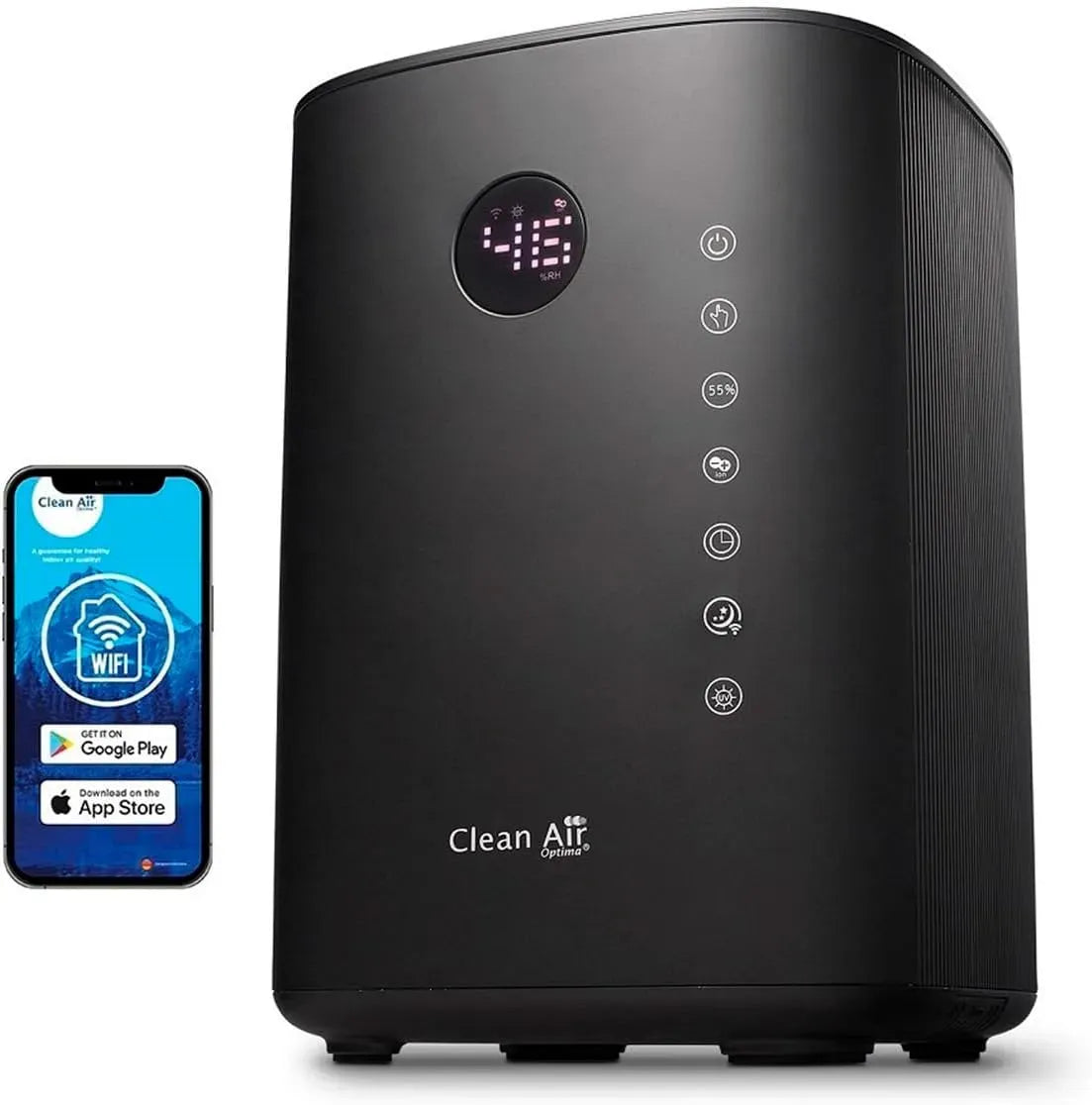 CA-605 Humidificateur, 35 x 27,3 x 20,2 cm, 138 W, noir, Clean