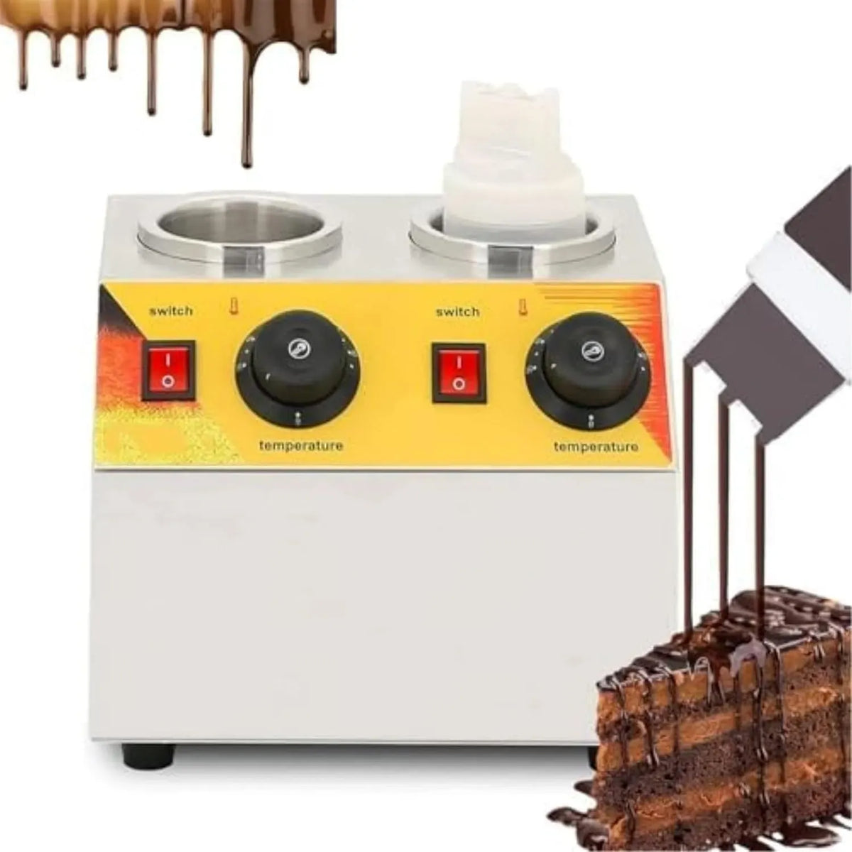machine de conservation, distributeur, 3,5 L, 0 à 80 °C, professionnel, fonction chauffante, pour chocolat