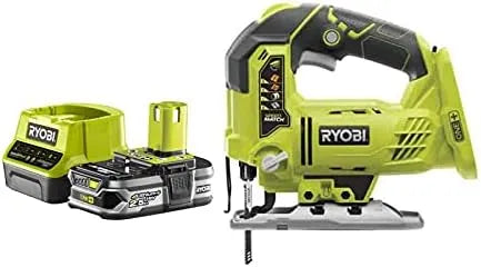 Ryobi R18JS-0-1 Pack Scie sauteuse pour réaliser des courbes précises et des découpes intérieures pendulaire 18V One+ R18JS-0-1 Batterie 2.5Ah