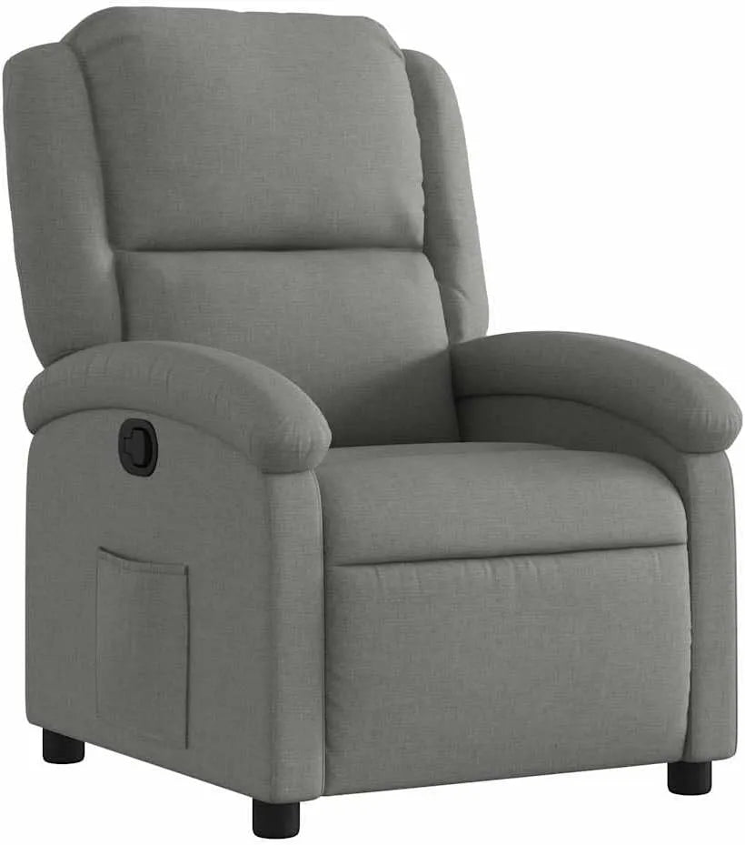 Fauteuil et chaise rembourrée inclinable en Tissu Gris foncé – revêtement en tissu, réglable
