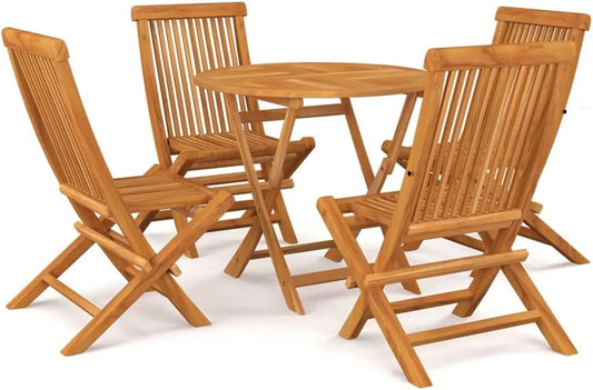 Salon de jardin et ensemble lounge — en bois, 5 pièces