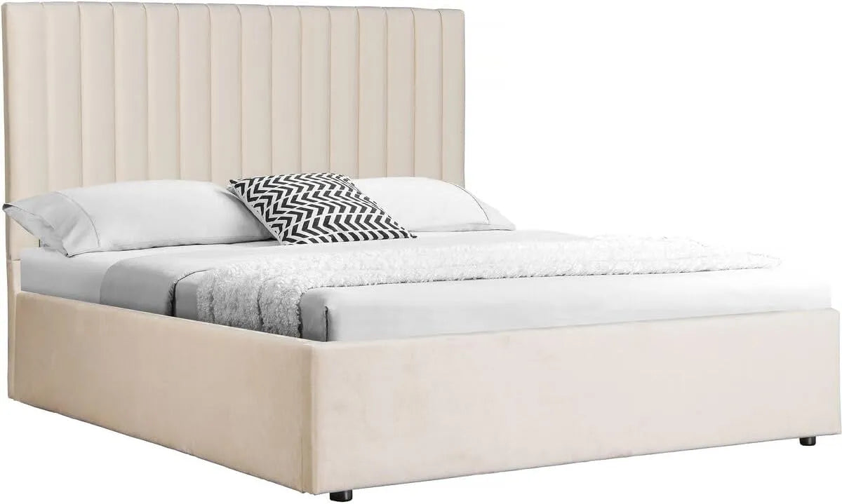 Habitat et Jardin Lit avec Coffre Mia — 160 × 200 cm, beige