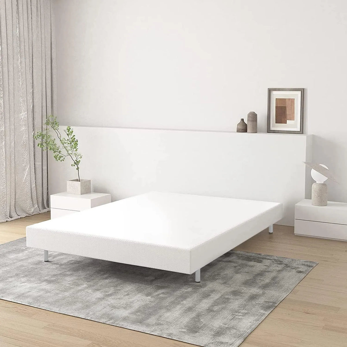 Sommier Tapissier 140x190cm Sommiers à Lattes avec 5 Pieds pour: 140 × 190cm