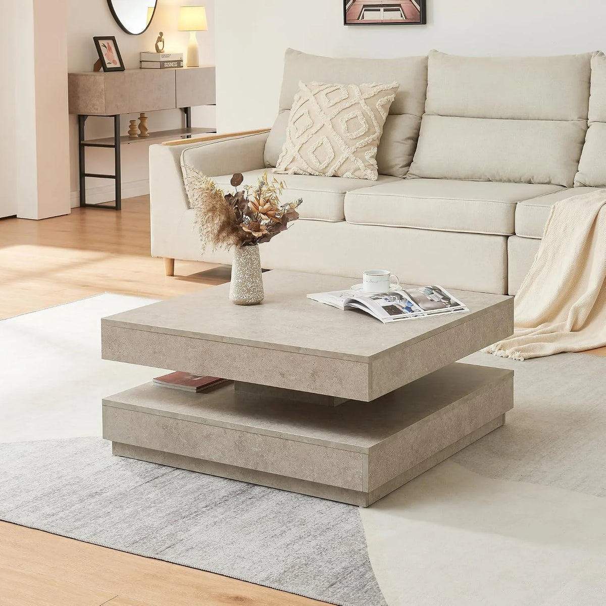 Table basse et table de salon: 76 × 76 × 38 cm