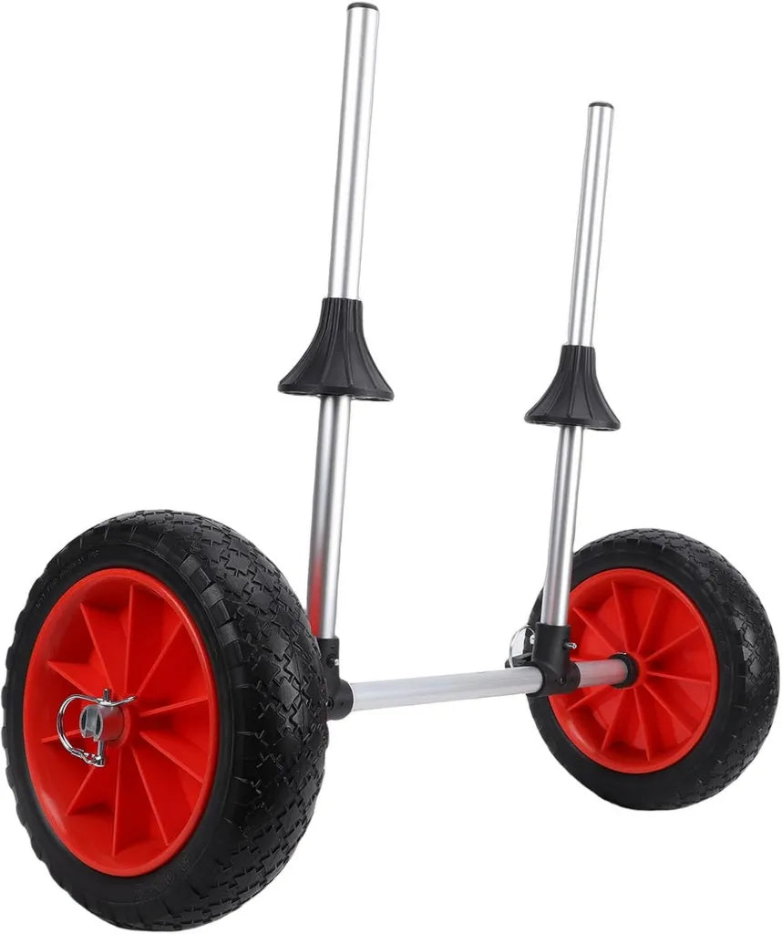 Chariot de Kayak Fockety, Pneus Réglables, Aluminium Durable, Facile à Assembler et Transporter