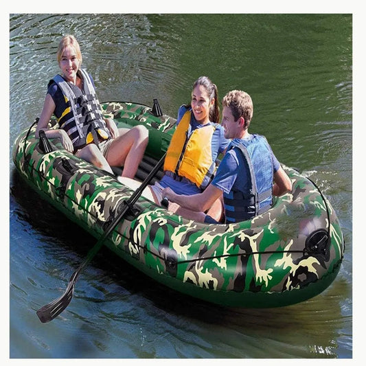 Kayak Gonflable Polyvalent 2/3/4 Personnes avec Pagaies et Pompe