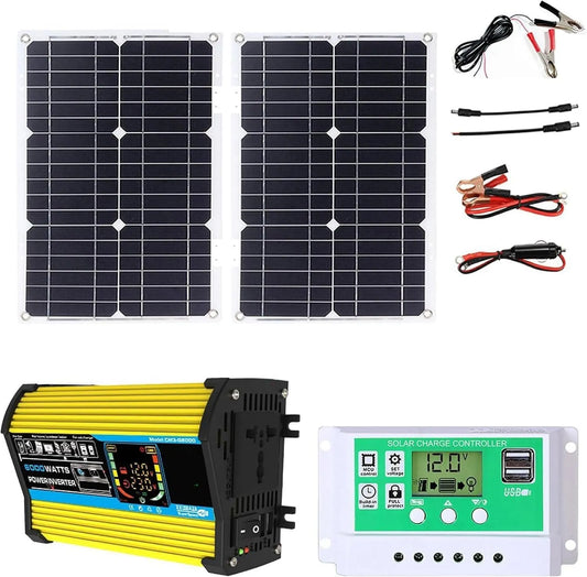 Panneau solaire et module photovoltaïque, 6000W, 50A, pour camping et camping-car