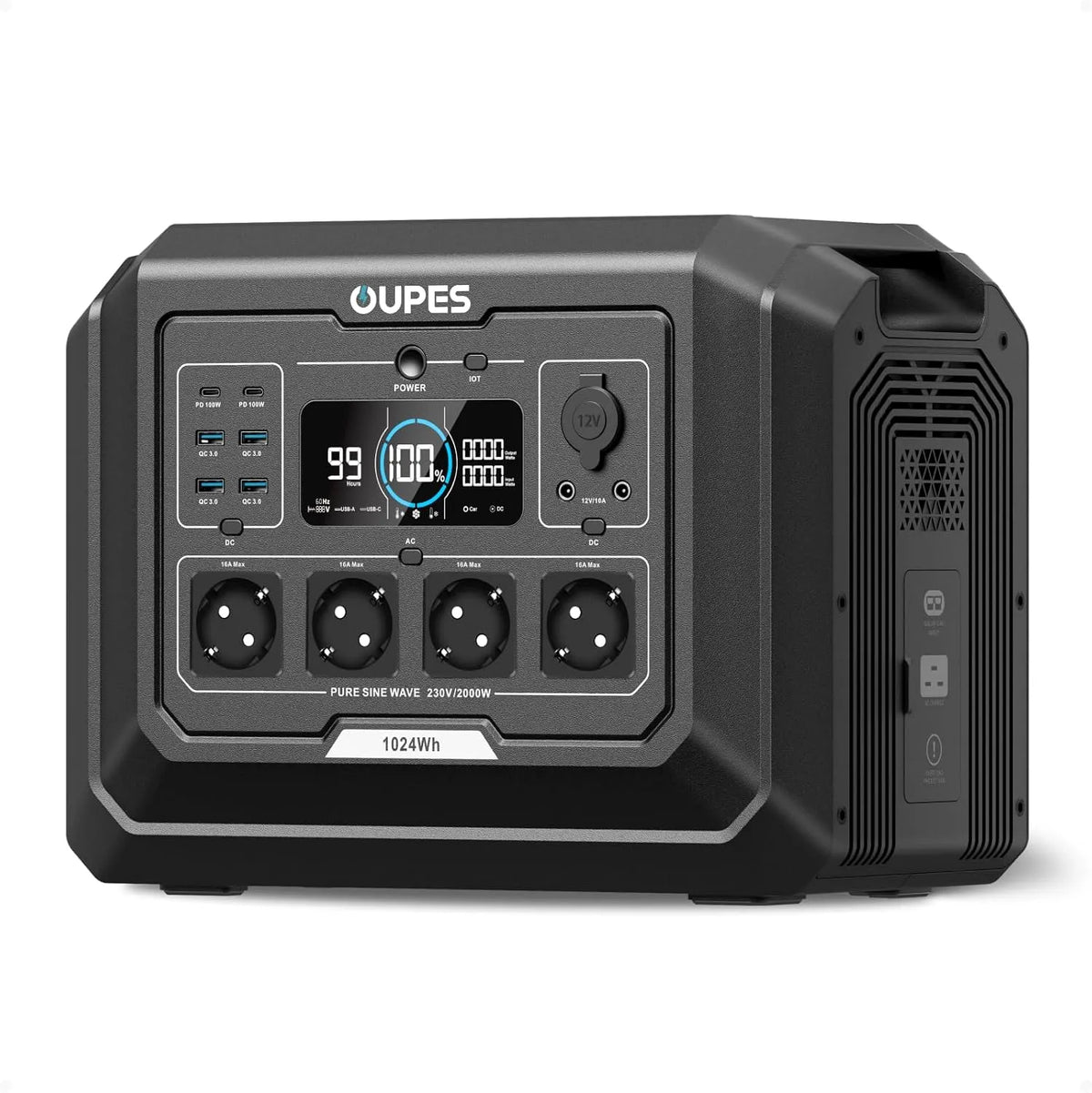 Groupe électrogène et générateur de secours, 5kWh, 2000W, pour camping et camping-car, charge rapide, 4500W, 1024Wh