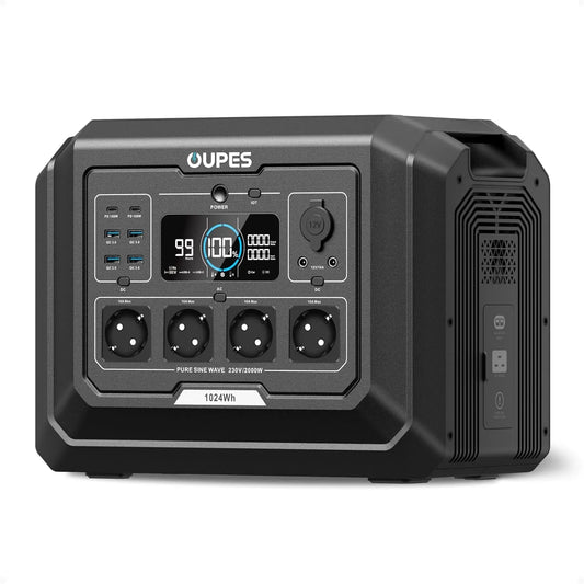 Groupe électrogène et générateur de secours, 5kWh, 2000W, pour camping et camping-car, charge rapide, 4500W, 1024Wh