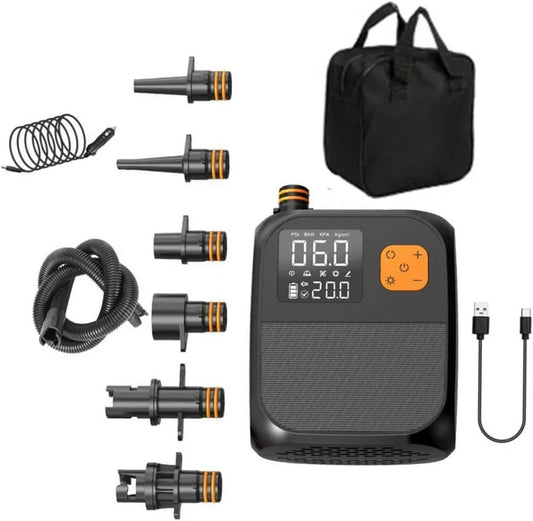 Pompe à air électrique sans fil rechargeable pour kayak avec surveillance de pression