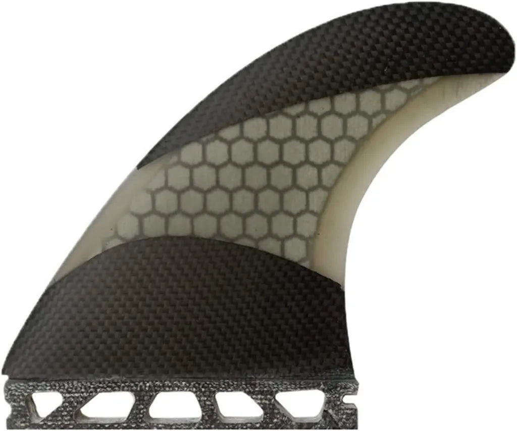 Ensemble de Dérives Tri Fin en Fibre de Verre Carbone pour Surf Taille L