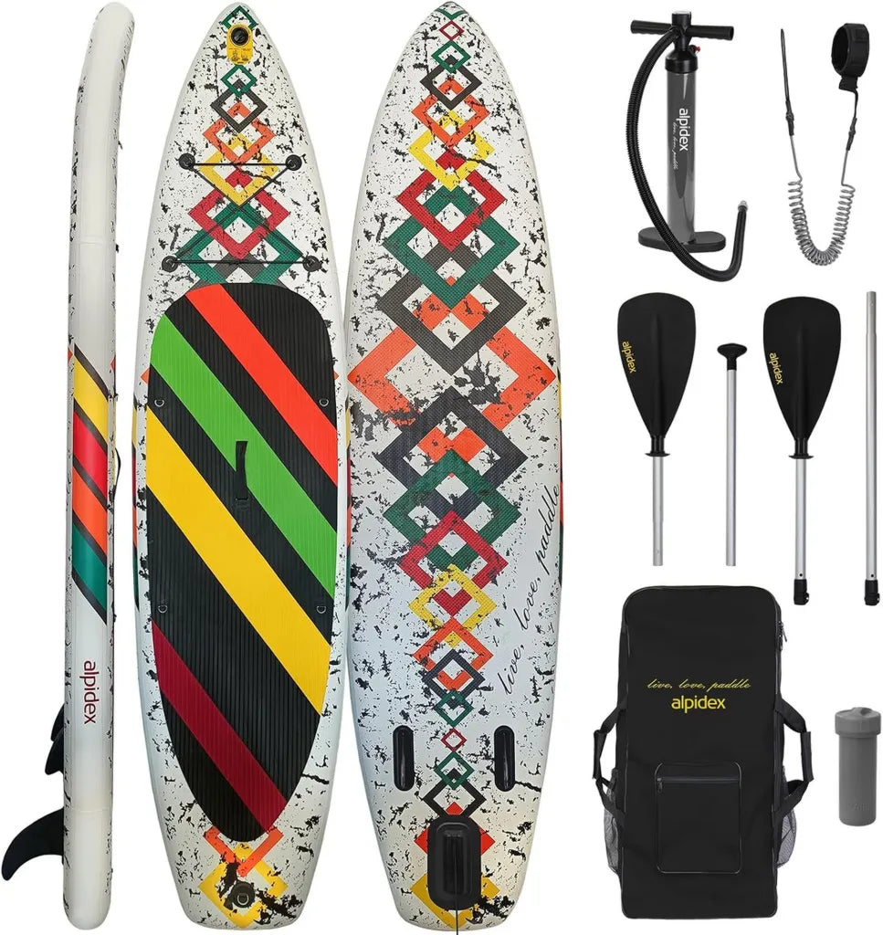 Planche de Stand Up Paddle Gonflable 320 cm avec Sac à Dos et Pompe Double Action - Max 200 kg