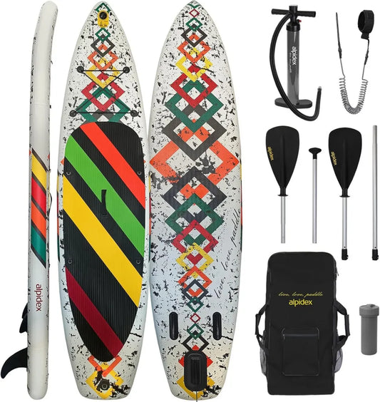 Planche de Stand Up Paddle Gonflable 320 cm avec Sac à Dos et Pompe Double Action - Max 200 kg