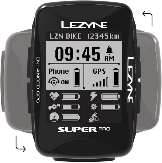 Lezyne Super Pro GPS Compteur Vélo/VTT Noir - Taille Unique