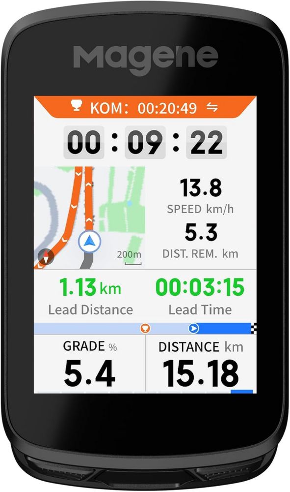 Compteur Vélo GPS Magene C606 Pro, Navigation Avancée, Écran Tactile Couleur 2,8', Multi-Scénarios
