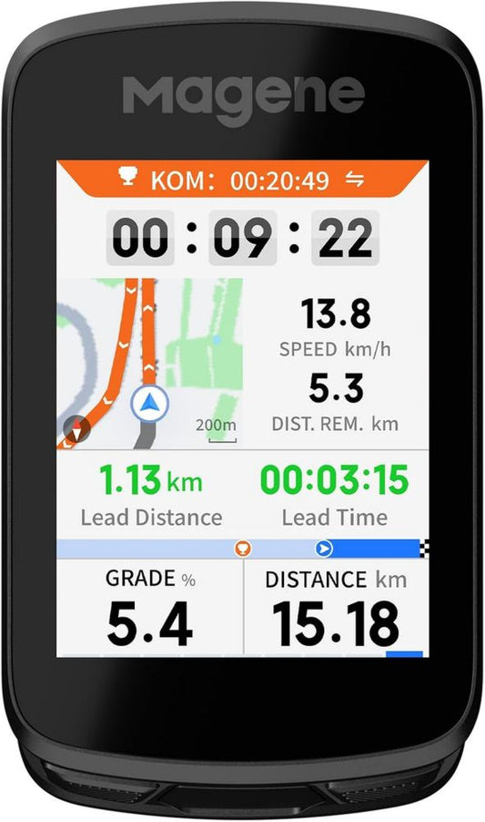 Compteur Vélo GPS Magene C606 Pro, Navigation Avancée, Écran Tactile Couleur 2,8', Multi-Scénarios