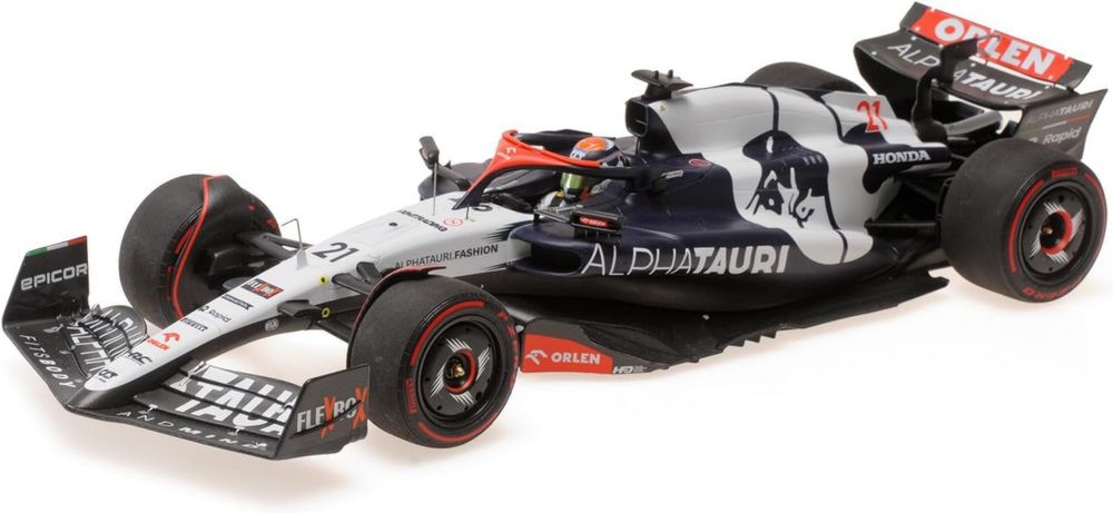 Modèle Réduit Voiture 1/18 Scuderia Alphatauri AT04 2023 Nyck De Vries Grand Prix de Grande-Bretagne