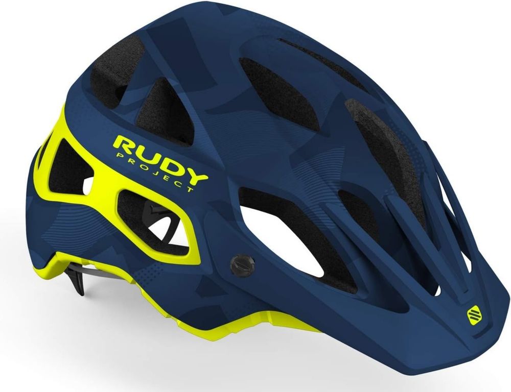 Rudy Project Casque VTT Protera Bleu Camouflage Jaune Fluo Taille L