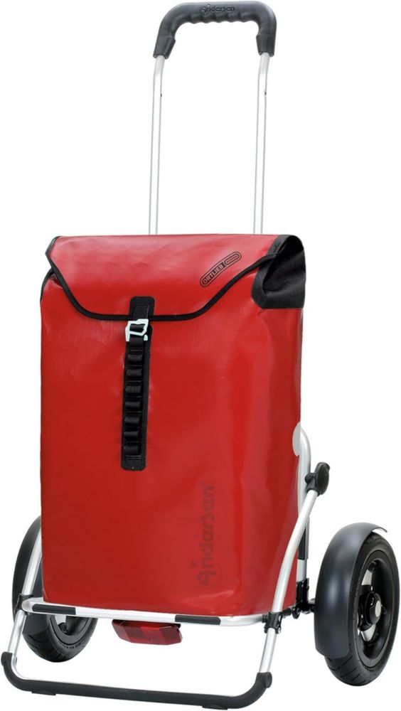 Chariot de Courses Léger Andersen Royal Plus, Roue Pneumatique Rouge, Sac 49L