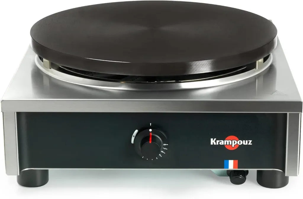 Crêpière carrée à gaz Krampouz 40 cm avec allumage par batterie