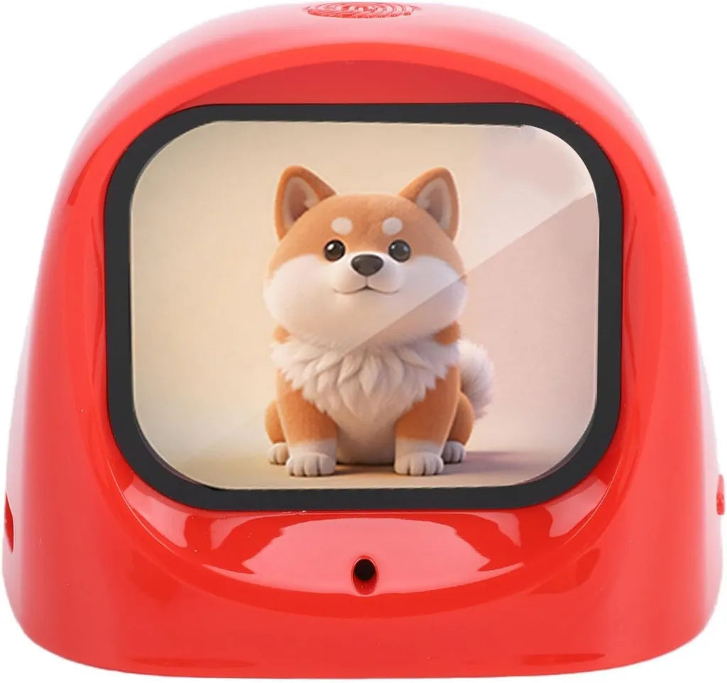 Compagnon IA Intelligent pour Tableau de Bord - Robot Interactif Amusant pour Enfants et Adultes, 6,4 x 6,3 x 4,3 cm - Rouge