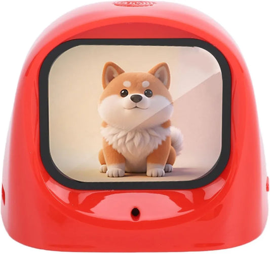 Compagnon IA Intelligent pour Tableau de Bord - Robot Interactif Amusant pour Enfants et Adultes, 6,4 x 6,3 x 4,3 cm - Rouge
