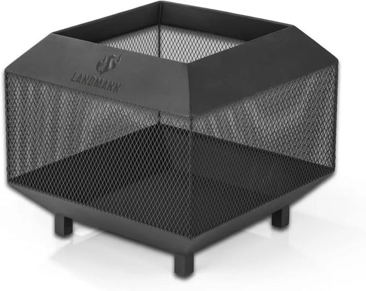 Brasero Cube en Acier Durable avec Pare-étincelles – Résistant aux Intempéries