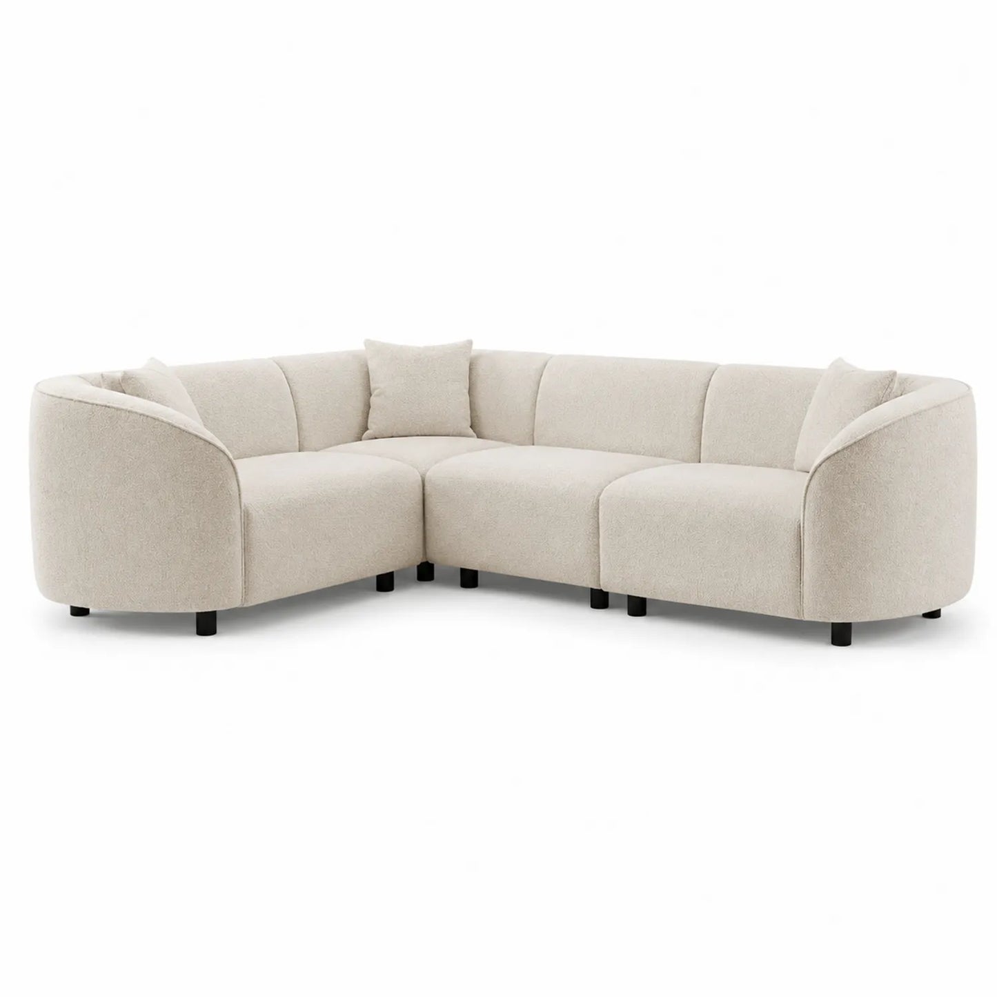 Canapé d'angle en tissu beige 300x300 cm