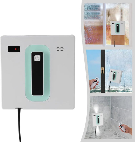 Robot de Nettoyage de Fenêtres 2500 Pa avec Pulvérisation, Aspirateur Automatique pour Surfaces Vitrées et Carrelées