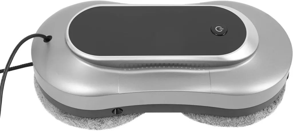 Nettoyeur de Vitres Intelligent 3200 Pa avec Double Pulvérisation et Télécommande, 10 Chiffons Inclus (Gris Argenté)