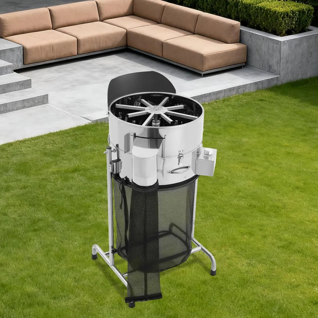 Récolteuse Électrique à Lames Inoxydables, Vitesse Ajustable, Tondeuse Hydroponique avec Sac Collecteur pour Feuilles et Bourgeons