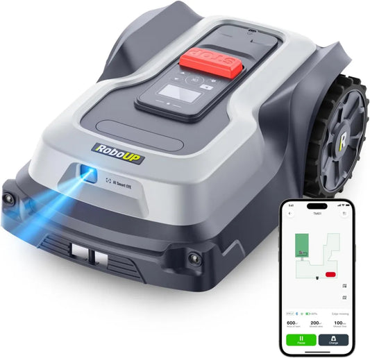 Tondeuse Robotisée Intelligente T600, Technologie RTK et IA, Couverture de Tonte Étendue, Réglages Personnalisés, Évitement d'Obstacles, Capacité de Pente à 24°