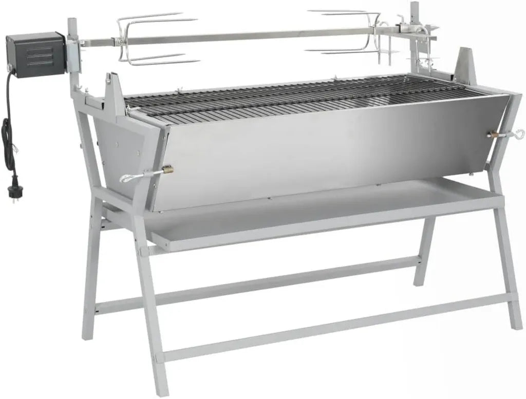 Grill Électrique en Acier Inoxydable pour Jardin - vidaXL