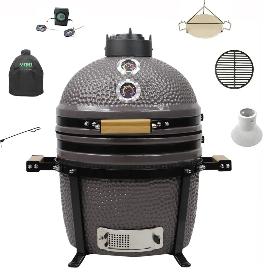 Grill Kamado en Céramique sur Pied 39,9 cm - Œuf BBQ et Fumoir