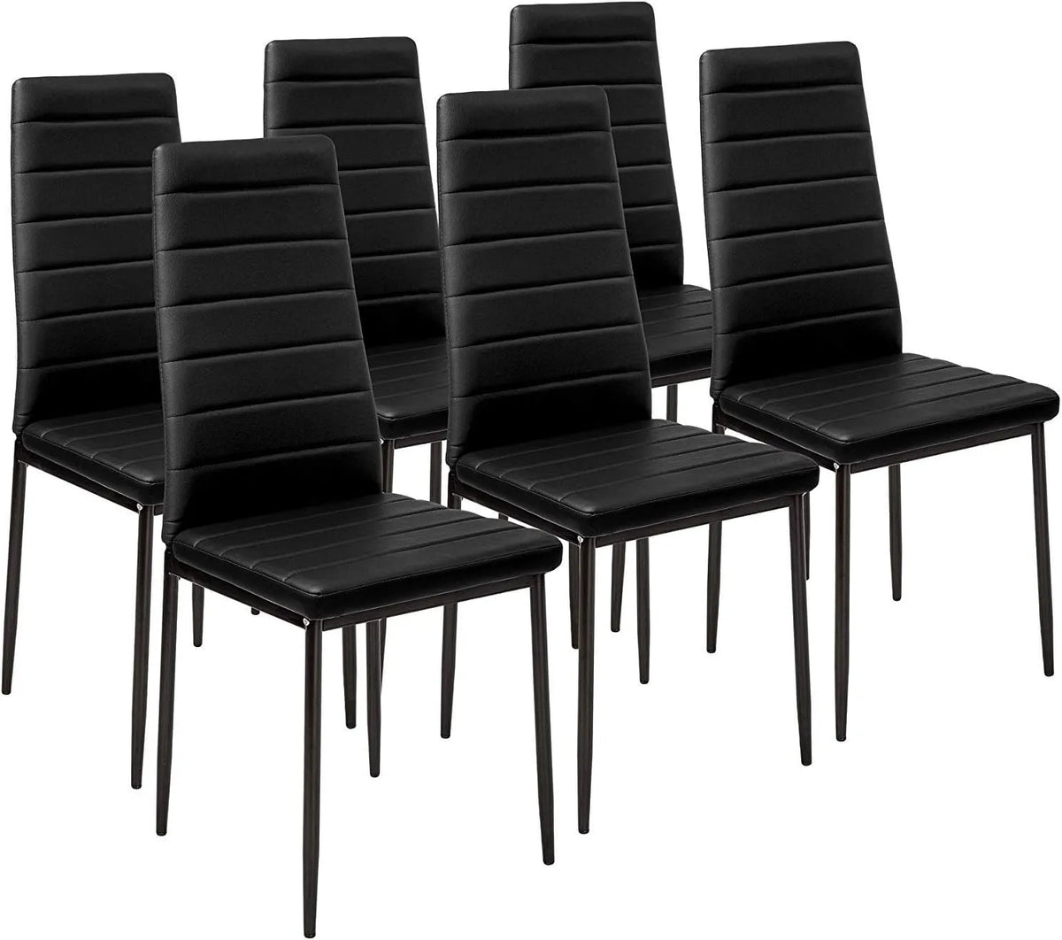 Chaise: Lot de 6, noir