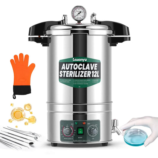 Stérilisateur, appareil électrique de stérilisation, 12 L, vapeur, pour laboratoires Universités