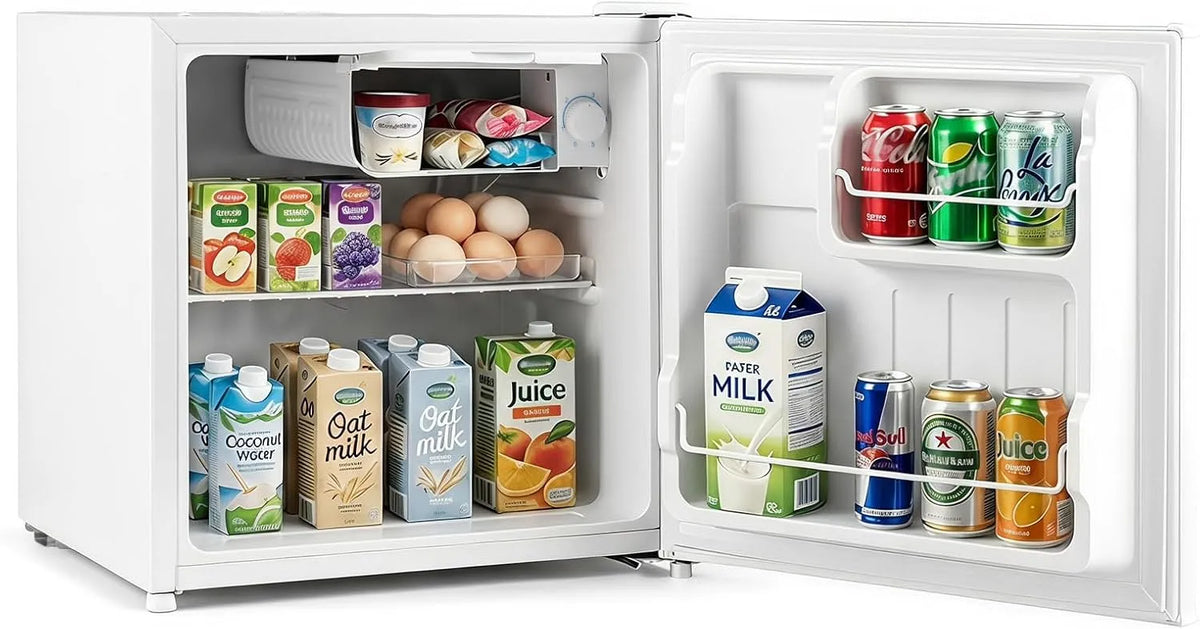 Congélateur, 46 L, silencieux, amovible, Petit Frigo avec Température Réglable 5 Niveaux, pour Chambre, Bureau