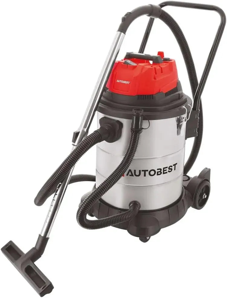 Aspirateur, 40 L, 1400 W, acier inoxydable, Filtre HEPA